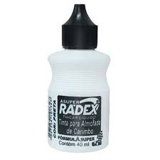 TINTA PARA CARIMBO SUPER RADEX 40ML PRETO