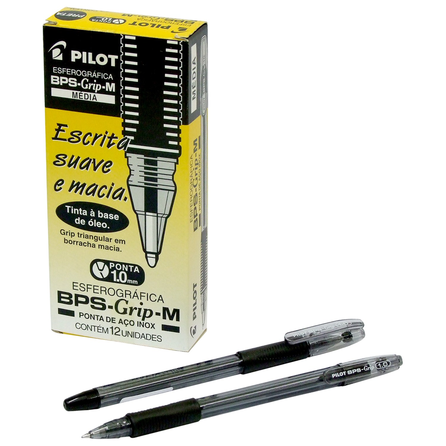 CANETA PILOT BPS GRIP-M 1.0 PRETO