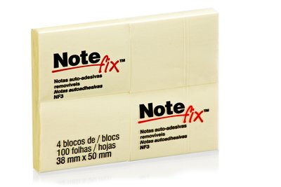 NOTEFIX 3M NFX3 38X50 100F AMARELO 4BLISTER
