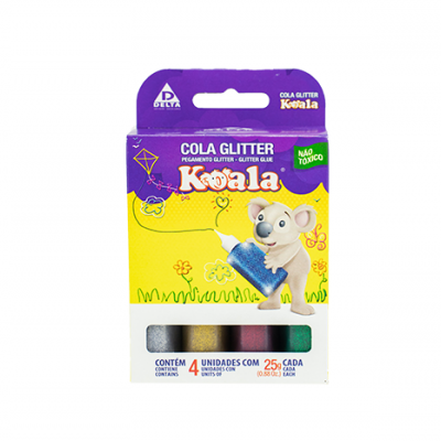 COLA GLITER KOALA C/4 25G SORT REF 5724