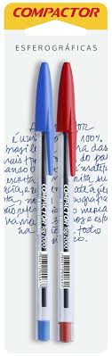 CANETAS COMPACTOR TOP 2000 BLISTER C/1AZUL+1VERMELHA