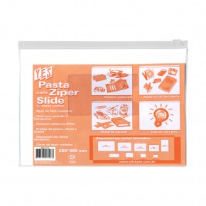 PASTA YES COM ZIPER SLIDE DZ31 G CRISTAL