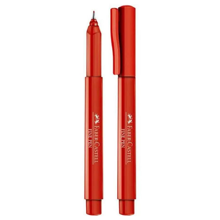 CANETA FINE PEN FABER CASTELL 063 VERMELHA