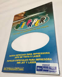 PAPEL OFF PAPER VERGE 180G A4 C/50F BRANCO