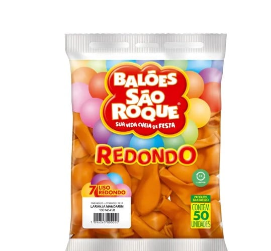 BALAO SAO ROQUE 7 LISO LARANJA MANDAR