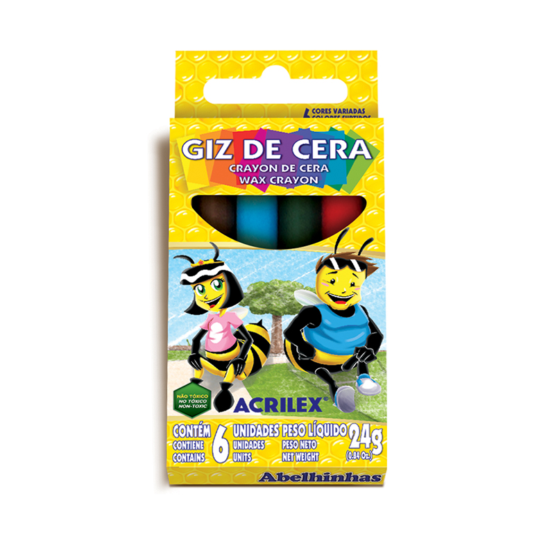 GIZ DE CERA ACRILEX C/6 UNID 9006