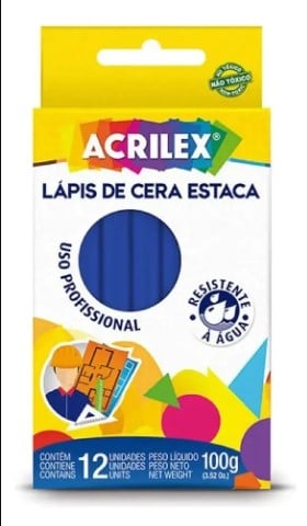 LAPIS ESTACA C/12 ACRILEX 9110 501 AZ TU