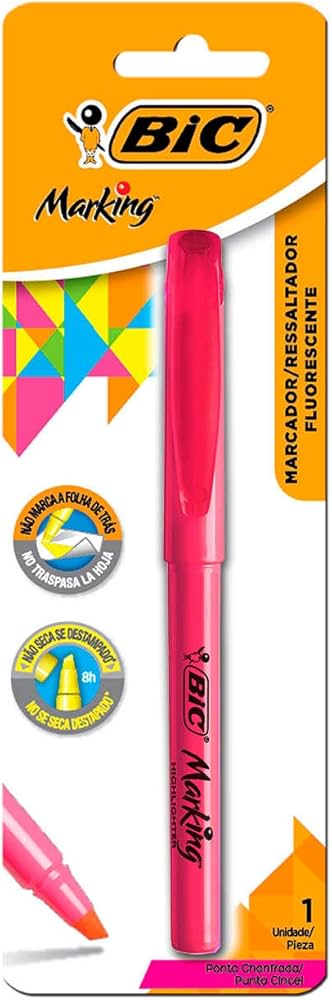 MARCA TEXTO BIC BLISTER BRITE C/1 ROSA 854813