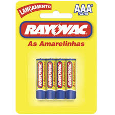 PILHA RAYOVAC AAA PALIT AMAR C/4 R03