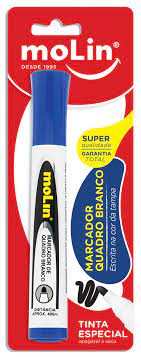 MARCADOR P/QUADRO BRANCO MOLIN BLISTER C/1 PRETO 10031