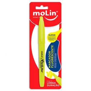 MARCA TEXTO MOLIN FLU VIVILITE BLISTER C/1 AMARELO 9042
