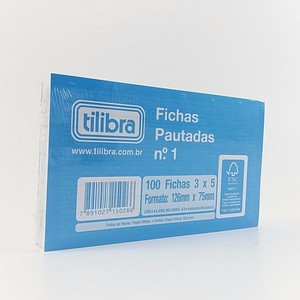 FICHA TILIBRA PAUTADA N 1 3X5 100FLS 150266