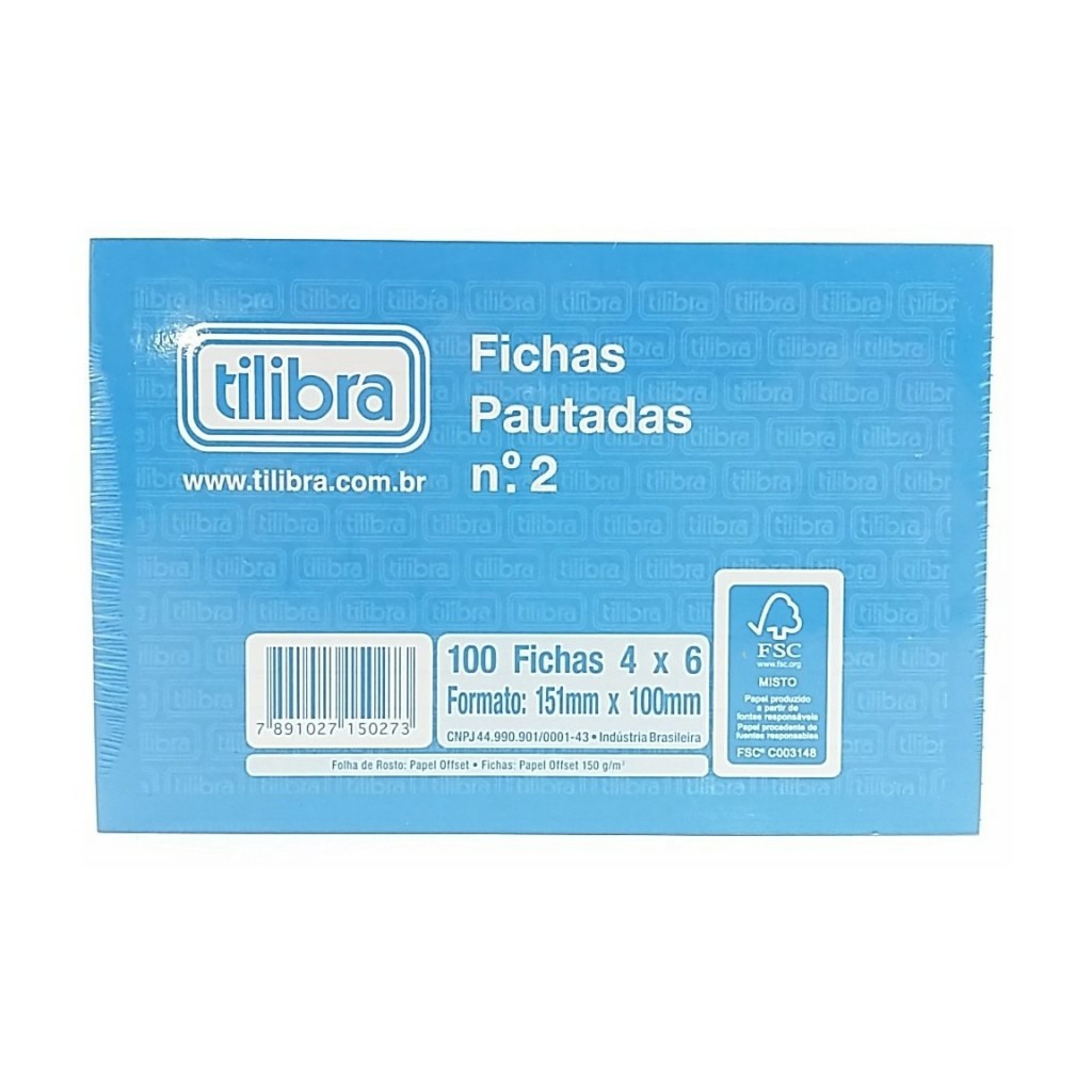 FICHA TILIBRA PAUTADA N 2 4X6 100FLS 150274