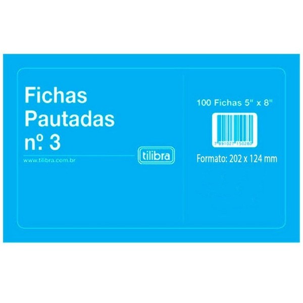 FICHA TILIBRA PAUTADA N 3 5X8 100FLS 150282