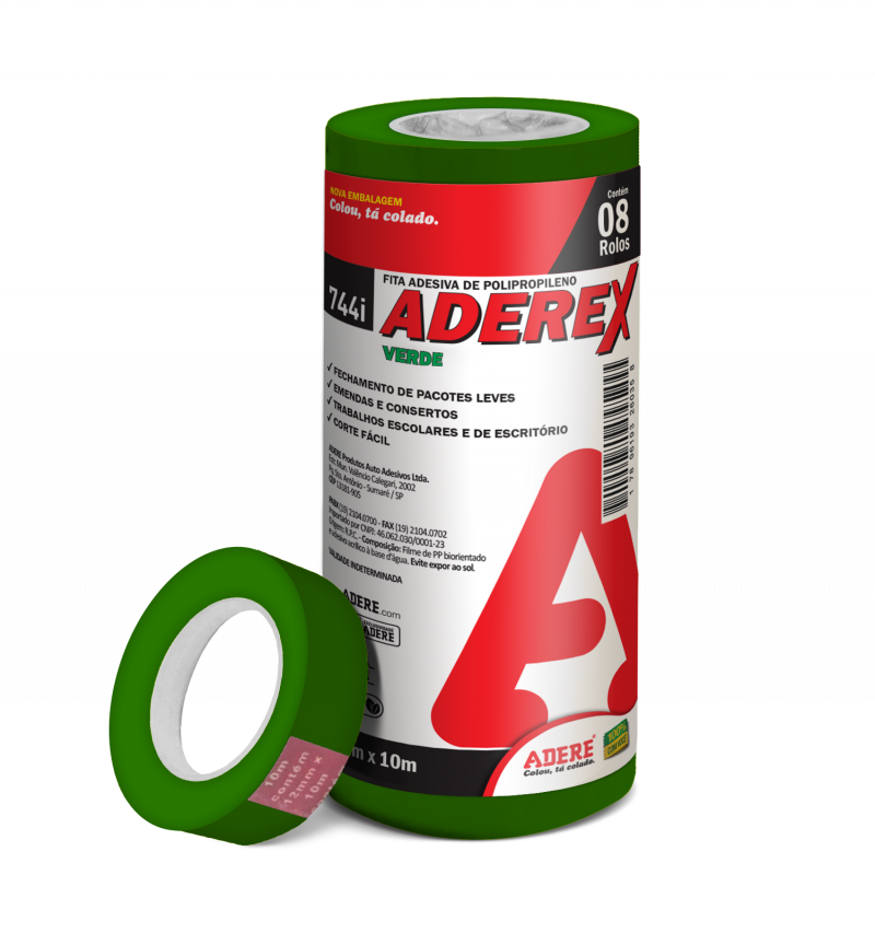 FITA DUREX ADERE 12X10 COLORIDA VERDE