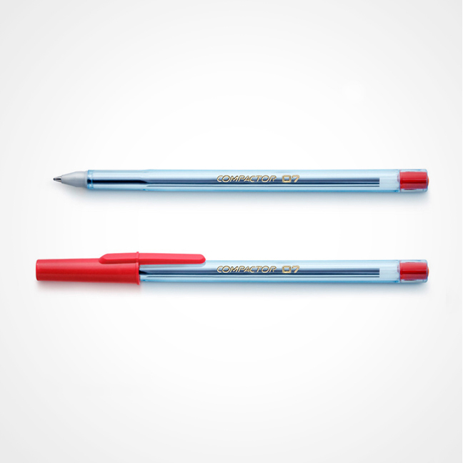 CANETA COMPACTOR 07 VERMELHA
