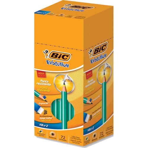 LAPIS BIC HB N.2 REDONDO COM BORRACHA 840643