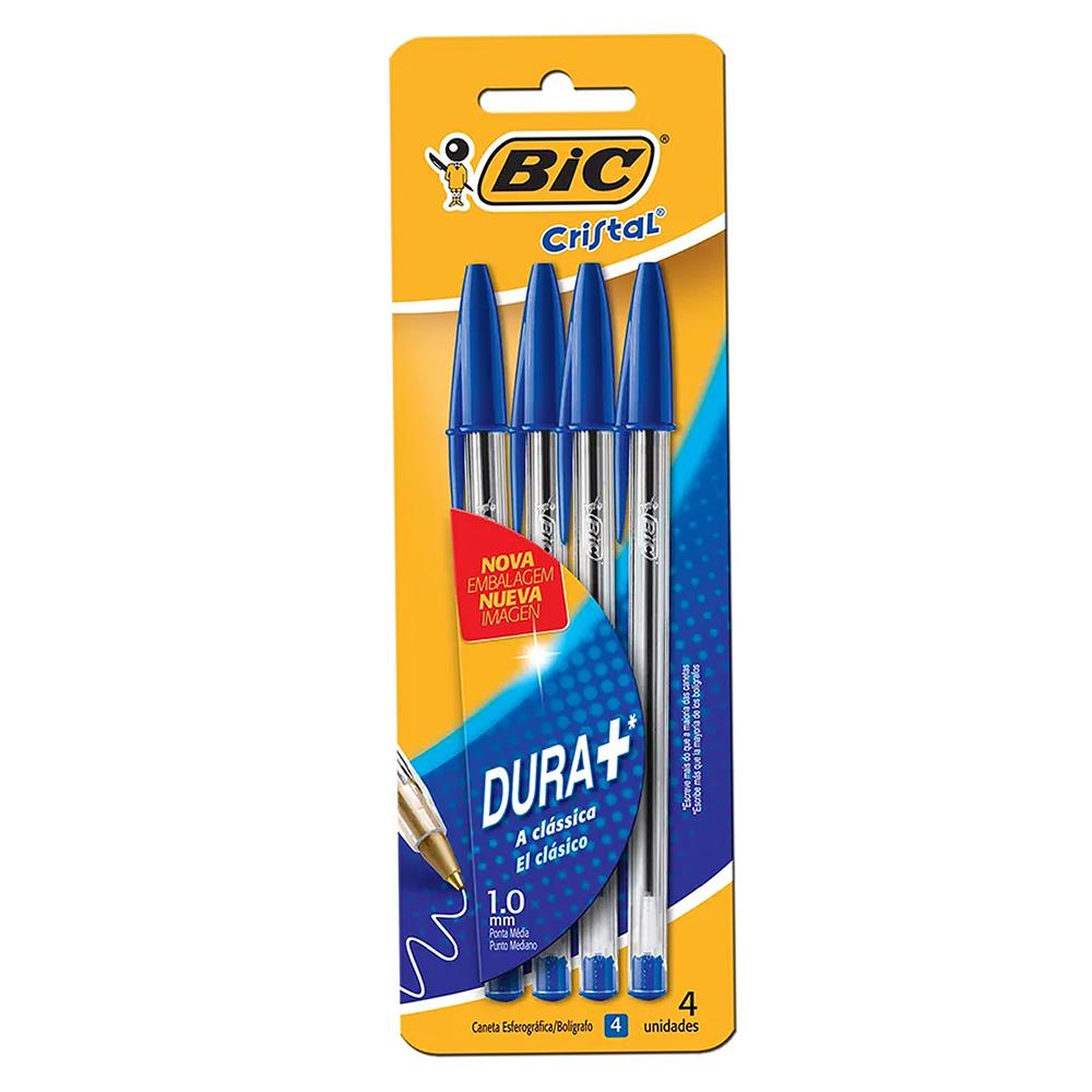 CANETA BIC BLISTER CRISTAL C/4 S3 878711