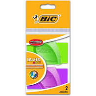 BORRACHA BIC BLISTER ERASER NEON C/2 884645