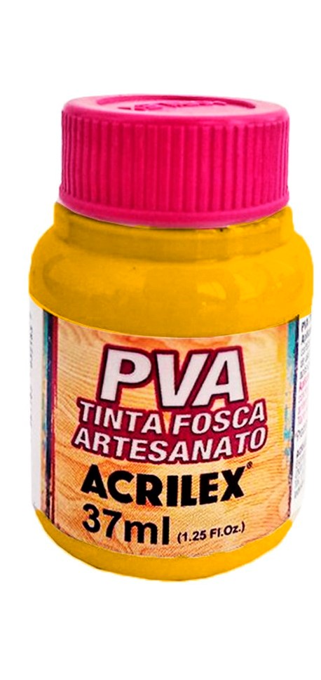 TINTA ACRILEX PVA 37ML 3240 536 AMARELO CADMIO