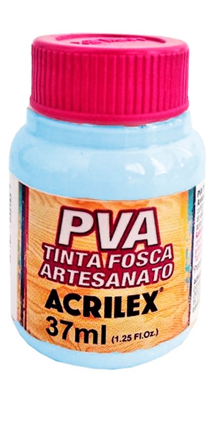 TINTA ACRILEX PVA 37ML 3240 579 AZUL HORTENSIA