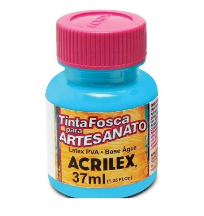 TINTA ACRILEX PVA 37ML 3240 823 AZUL PISCINA