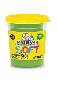MASSA DE MODELAR SOFT 500G ACRIL 7350 101 VERDE