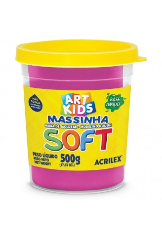 MASSA DE MODELAR SOFT 500G ACRIL 7350 107 MARROM