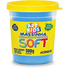 MASSA DE MODELAR SOFT 500G ACRIL 7350 109 AZUL