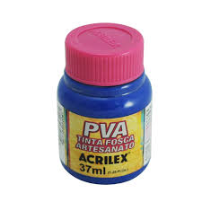 TINTA ACRILEX PVA 37ML 3240 543 AZUL ULTRAMAR
