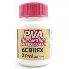 TINTA ACRILEX PVA 37ML 3240 519 BRANCO
