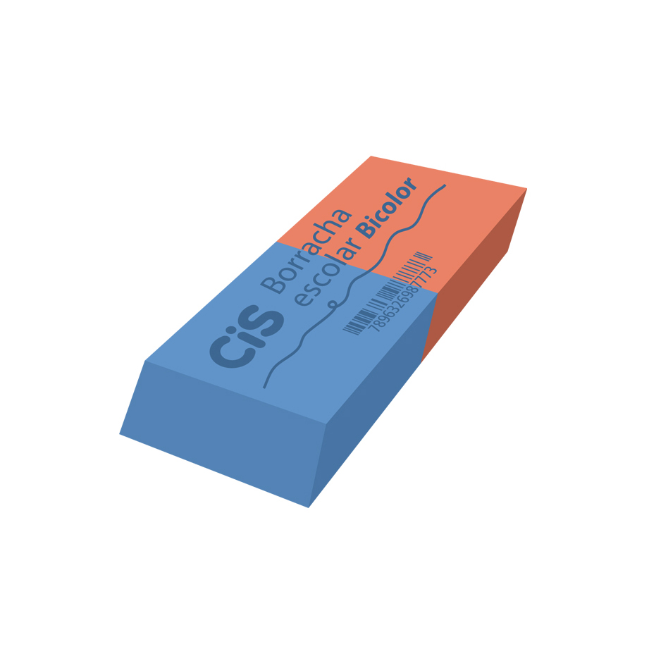 BORRACHA CIS BLISTER BICOLOR C/2