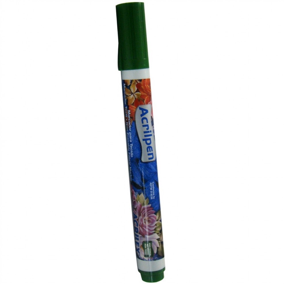 CANETA ACRILPEN ACRILEX 4412 513 VERDE MUSGO
