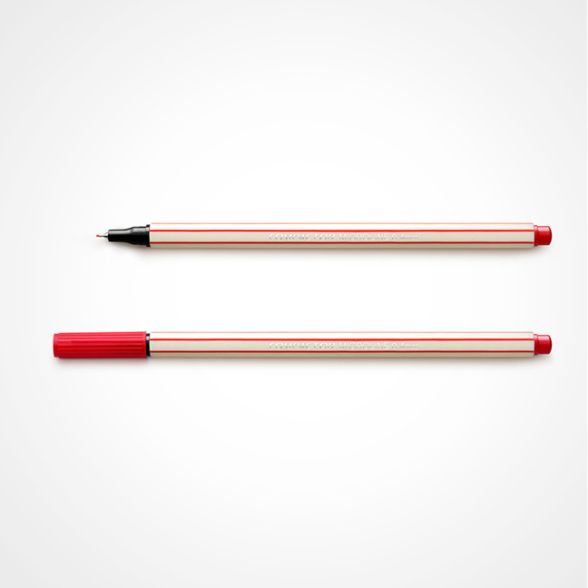 CANETA COMPACTOR MICROLINE 0.4MM VERMELHA