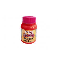TINTA ACRILEX PVA 37ML 3240 541 VERMELHO VIVO