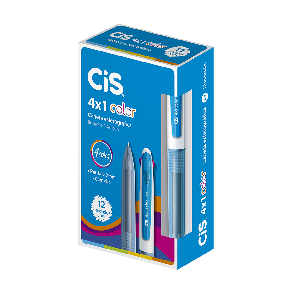 CANETA CIS 0.7 RET 4 CORES COLOR