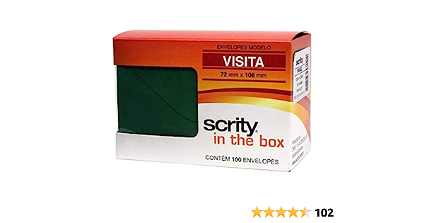 ENV SCRITY 72X108 VISITA C/100 VERDE ESC