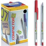 CANETA COMPACTOR 07  COR VERMELHA