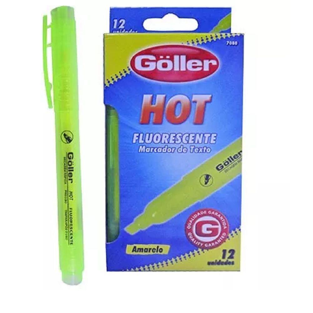 MARCA TEXTO GOLLER AMARELO C/12 G763