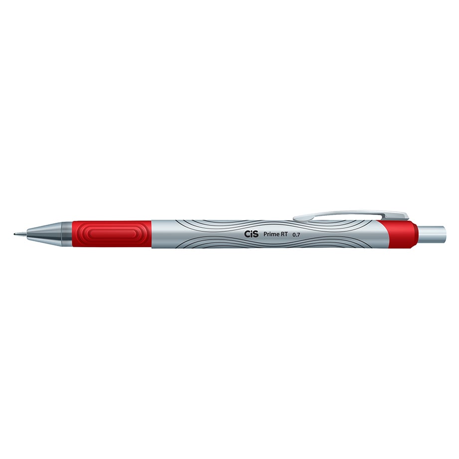 CANETA CIS PRIME RT RETRATIL ESFEROGRAFICA 0.7MM VERMELHA