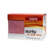 ENV SCRITY 114X162 CART C/100 ROSA CLARO