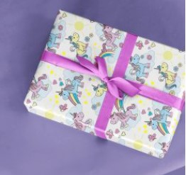 PAPEL PRESENTE VGESSELE C/10 FOLHAS UNICORNIO 125