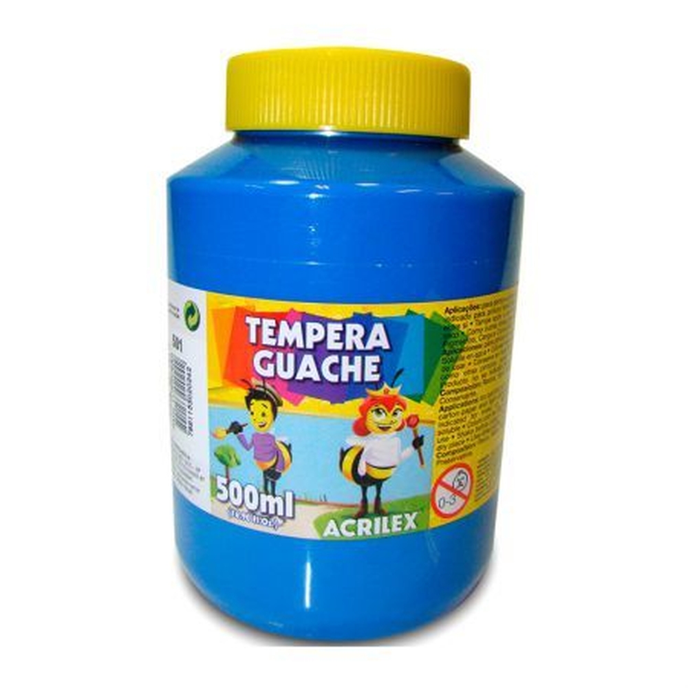 TEMPERA GUACHE 500G ACRILEX 2050 501 AZUL TURQUESA