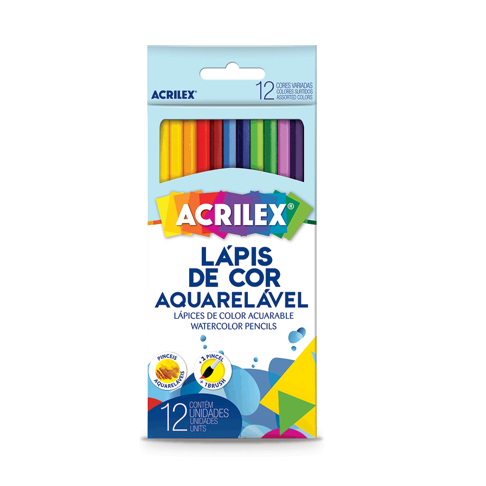 LAPIS DE COR ACRILEX 12 CORES AQUARELAVEL 9652