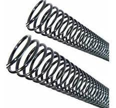 ESPIRAL PARA ENCADERNACAO TAMANHO OFICIO A4 DIAMETRO 9 MM COR PRETA PACOTE COM 100 UNIDADES