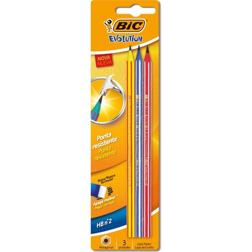 LAPIS BIC BLISTER EVOLUTION PIJAMA SEXTAVADO C/3 891672