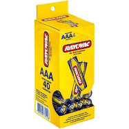 PILHA RAYOVAC AAA PALITO C/4 AMARELO TORRE PEQUENA