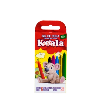 GIZINHO DE CERA KOALA 6 CORES FINO 2253