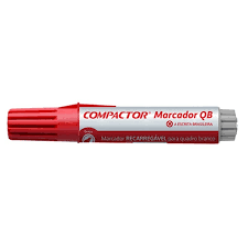 MARCADOR PARA QUADRO BRANCO COMPACTOR VERMELHO