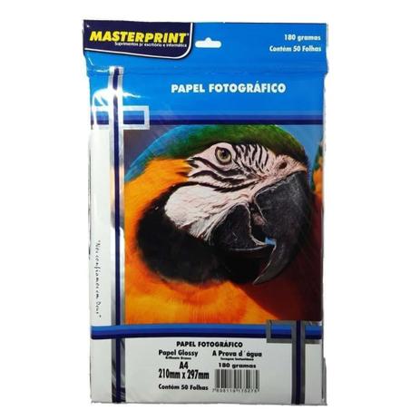 PAPEL FOTO A4 180G MASTERPRINT COM 50FLS 